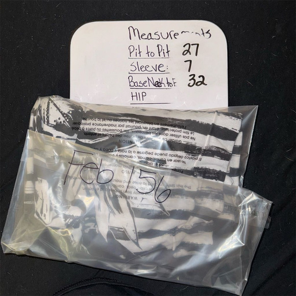 Catherines Women's Plus 2X Black & White Striped Floral Blouse Casual - Picture 5 of 5